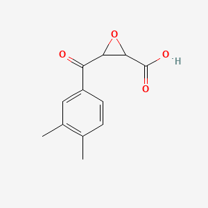 molecular formula C12H12O4 B14293479 3-(3,4-Dimethylbenzoyl)oxirane-2-carboxylic acid CAS No. 112921-57-0