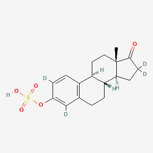 molecular formula C18H21NaO5S B1429348 Sodium 17-oxo(2,4,16,16-~2~H_4_)estra-1,3,5(10)-trien-3-yl sulfate CAS No. 285979-80-8