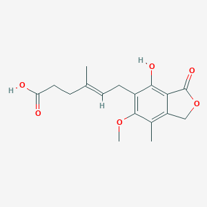 molecular formula C17H20O6 B142936 6-(1,3-Dihydro-4-hydroxy-6-methoxy-7-methyl-3-oxo-5-isobenzofuranyl)-4-methyl-4-hexenoic acid CAS No. 483-60-3