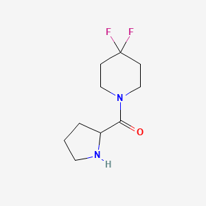 molecular formula C10H16F2N2O B1429361 (4,4-Difluoropiperidin-1-yl)(pyrrolidin-2-yl)methanone CAS No. 1822453-73-5