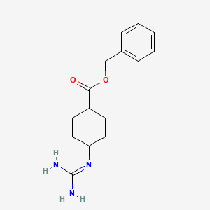 molecular formula C15H21N3O2 B1429362 cis-Benzyl 4-guanidinocyclohexanecarboxylate CAS No. 959680-08-1