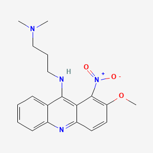 molecular formula C19H22N4O3 B14293635 1,3-Propanediamine, N'-(2-methoxy-1-nitro-9-acridinyl)-N,N-dimethyl- CAS No. 112428-80-5