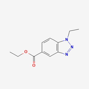molecular formula C11H13N3O2 B1429365 Ethyl 1-ethyl-1,2,3-benzotriazole-5-carboxylate CAS No. 1354407-23-0