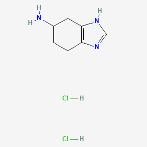 molecular formula C7H13Cl2N3 B1429366 4,5,6,7-Tetrahydro-1H-benzo[d]imidazol-5-amine dihydrochloride CAS No. 55299-96-2