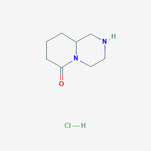 molecular formula C8H15ClN2O B1429371 Hexahydro-1H-pyrido[1,2-a]pyrazin-6(2H)-one hydrochloride CAS No. 930782-67-5
