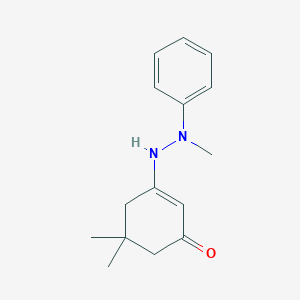 molecular formula C15H20N2O B14293749 5,5-Dimethyl-3-(2-methyl-2-phenylhydrazinyl)cyclohex-2-en-1-one CAS No. 114640-90-3