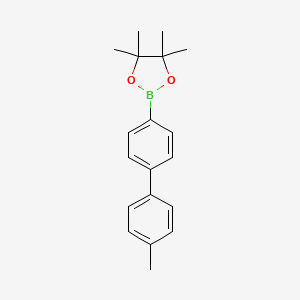 molecular formula C19H23BO2 B1429376 4,4,5,5-Tetramethyl-2-[4-(4-methylphenyl)phenyl]-1,3,2-dioxaborolane CAS No. 1381960-58-2