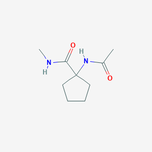 molecular formula C9H16N2O2 B14293769 1-Acetamido-N-methylcyclopentane-1-carboxamide CAS No. 120225-95-8