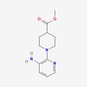 molecular formula C12H17N3O2 B1429378 Methyl 1-(3-aminopyridin-2-yl)piperidine-4-carboxylate CAS No. 1416624-89-9