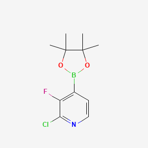 molecular formula C11H16BClFNO3 B1429386 2-Chloro-3-fluoro-4-(4,4,5,5-tetramethyl-1,3,2-dioxaborolan-2-yl)pyridine CAS No. 1029654-43-0