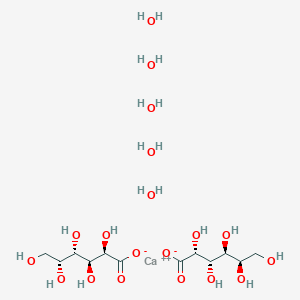 molecular formula C12H32CaO19 B1429391 Calcium (2R,3S,4S,5R)-2,3,4,5,6-pentahydroxyhexanoate pentahydrate CAS No. 69617-74-9