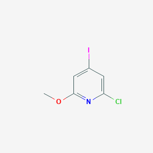 molecular formula C6H5ClINO B1429392 2-Chloro-4-iodo-6-methoxypyridine CAS No. 1227602-76-7