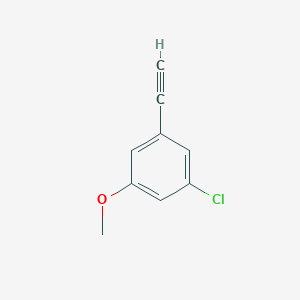 molecular formula C9H7ClO B1429393 1-Chloro-3-ethynyl-5-methoxybenzene CAS No. 556112-23-3