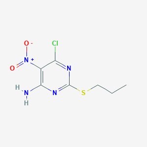 molecular formula C7H9ClN4O2S B1429394 6-Chloro-5-nitro-2-(propylthio)pyrimidin-4-amine CAS No. 339286-30-5