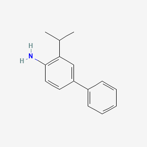 molecular formula C15H17N B14293969 3-Isopropyl-4-aminobiphenyl CAS No. 127502-69-6