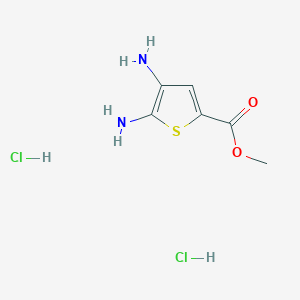 molecular formula C6H10Cl2N2O2S B1429397 Methyl 4,5-diaminothiophene-2-carboxylate dihydrochloride CAS No. 1452518-88-5