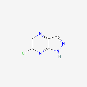 molecular formula C5H3ClN4 B1429398 6-Chloro-1H-pyrazolo[3,4-b]pyrazine CAS No. 1260664-81-0
