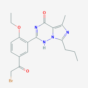 molecular formula C19H21BrN4O3 B142940 1-Decarboxyl-1-(bromoacetyl) Norneovardenafil CAS No. 358388-58-6