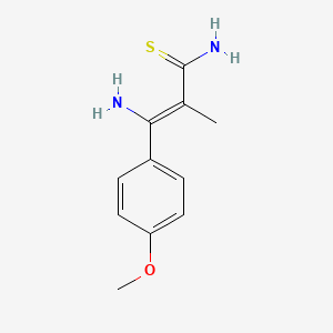 molecular formula C11H14N2OS B1429400 3-Amino-3-(4-methoxyphenyl)-2-methylprop-2-enethioamide CAS No. 1050392-22-7