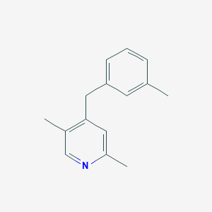 molecular formula C15H17N B14294005 2,5-Dimethyl-4-[(3-methylphenyl)methyl]pyridine CAS No. 112722-77-7