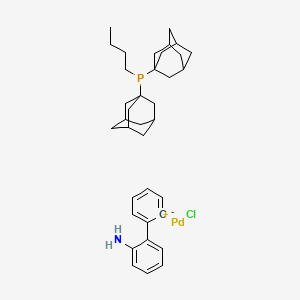 molecular formula C36H49ClNPPd B1429402 Chloro[(DI(1-adamantyl)-N-butylphosphine)-2-(2-aminobiphenyl)]palladium(II) CAS No. 1375477-29-4