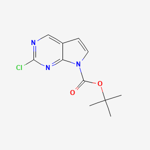 2-Chloro-7H-pyrrolo[2,3-d]pyrimidine-7-carboxylic acid 1,1-dimethylethyl ester
