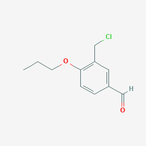 molecular formula C11H13ClO2 B1429407 3-(Chloromethyl)-4-propoxybenzaldehyde CAS No. 1171935-92-4