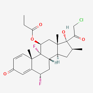 molecular formula C25H31ClF2O5 B1429409 11-Propionate 21- chloro diflorasone CAS No. 181527-42-4