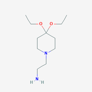 molecular formula C11H24N2O2 B142941 2-(4,4-Diethoxypiperidin-1-yl)ethanamine CAS No. 141529-06-8