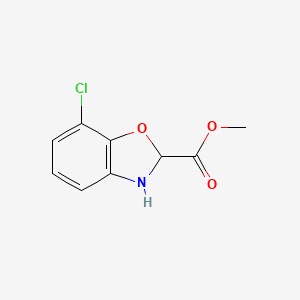 molecular formula C9H8ClNO3 B1429412 Methyl 7-chloro-2,3-dihydrobenzo[d]oxazole-2-carboxylate CAS No. 127690-17-9