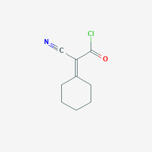 molecular formula C9H10ClNO B14294123 Cyano(cyclohexylidene)acetyl chloride CAS No. 113001-98-2