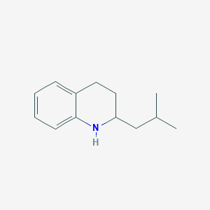 molecular formula C13H19N B14294147 2-(2-Methylpropyl)-1,2,3,4-tetrahydroquinoline CAS No. 114260-17-2