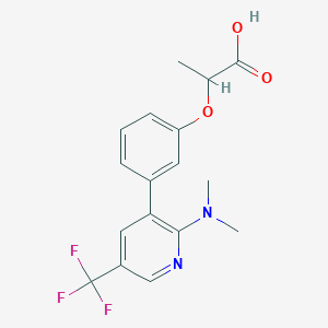 2-[3-(2-Dimethylamino-5-trifluoromethyl-pyridin-3-yl)-phenoxy]-propionic acid