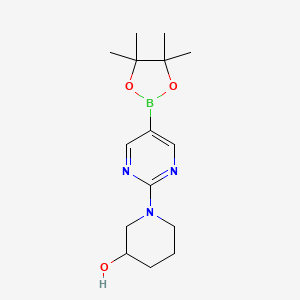 1-[5-(Tetramethyl-1,3,2-dioxaborolan-2-yl)pyrimidin-2-yl]piperidin-3-ol