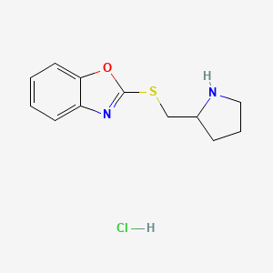 2-((Pyrrolidin-2-ylmethyl)thio)benzo[d]oxazole hydrochloride