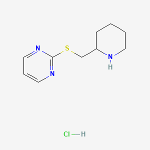 2-((Piperidin-2-ylmethyl)thio)pyrimidine hydrochloride