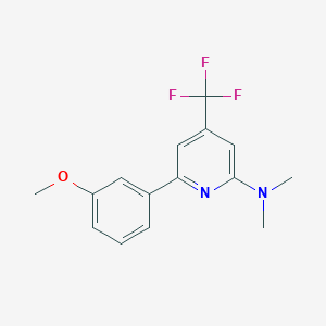 molecular formula C15H15F3N2O B1429433 6-(3-Methoxyphenyl)-N,N-dimethyl-4-(trifluoromethyl)pyridin-2-amine CAS No. 1311279-73-8