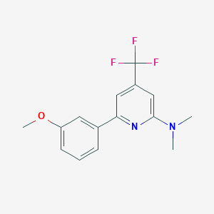 molecular formula C15H15F3N2O B1429433 [6-(3-Methoxy-phenyl)-4-trifluoromethyl-pyridin-2-yl]-dimethyl-amine CAS No. 1311279-73-8