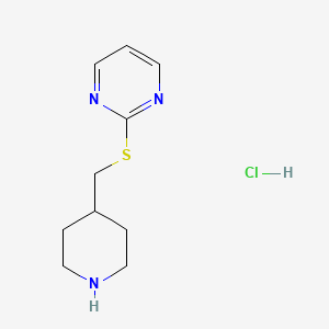 2-((Piperidin-4-ylmethyl)thio)pyrimidine hydrochloride