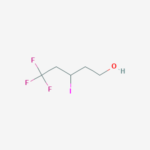 molecular formula C5H8F3IO B1429438 3-Iodo-5,5,5-trifluoropentan-1-ol CAS No. 1379365-21-5