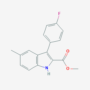 molecular formula C17H14FNO2 B142944 methyl 3-(4-fluorophenyl)-5-methyl-1H-indole-2-carboxylate CAS No. 141327-54-0