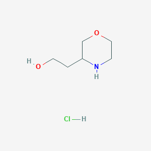 molecular formula C6H14ClNO2 B1429449 2-(Morpholin-3-yl)ethanol hydrochloride CAS No. 1628617-14-0