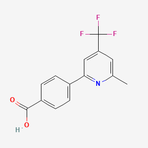 4-(6-Methyl-4-trifluoromethyl-pyridin-2-yl)-benzoic acid