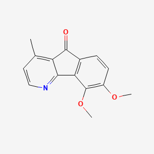 molecular formula C15H13NO3 B14294589 8,9-Dimethoxy-4-methyl-5H-indeno[1,2-B]pyridin-5-one CAS No. 112368-58-8