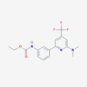B1429462 [3-(6-Dimethylamino-4-trifluoromethyl-pyridin-2-yl)-phenyl]-carbamic acid ethyl ester CAS No. 1311279-41-0