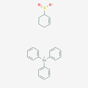 molecular formula C24H24O2SSn B14294624 Cyclohex-2-ene-1-sulfinate;triphenylstannanylium CAS No. 113353-46-1