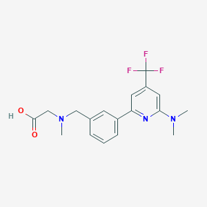 molecular formula C18H20F3N3O2 B1429466 {[3-(6-Dimethylamino-4-trifluoromethyl-pyridin-2-yl)-benzyl]-methyl-amino}-acetic acid CAS No. 1311279-02-3