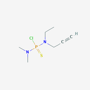 molecular formula C7H14ClN2PS B14294665 N-Ethyl-N',N'-dimethyl-N-prop-2-yn-1-ylphosphorodiamidothioic chloride CAS No. 113116-20-4
