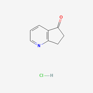 molecular formula C8H8ClNO B1429470 6,7-Dihydro-5H-cyclopenta[b]pyridin-5-one hydrochloride CAS No. 1220039-95-1