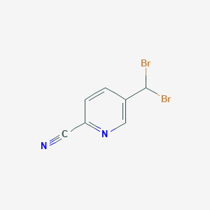 B1429473 5-(Dibromomethyl)pyridine-2-carbonitrile CAS No. 1379354-76-3